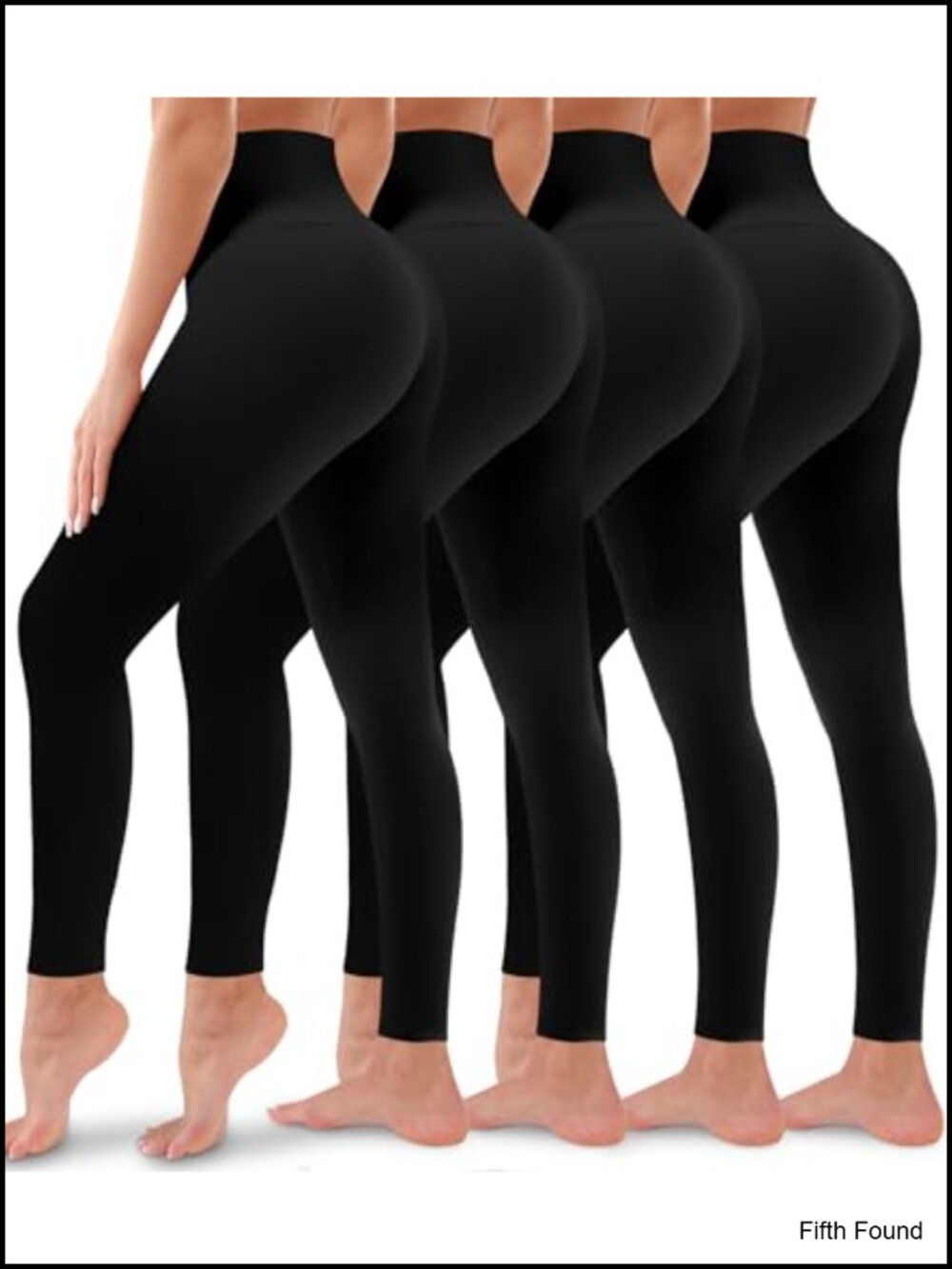 4 Pack High Waisted Tummy Control Leggings Butt Lift Yoga Pants